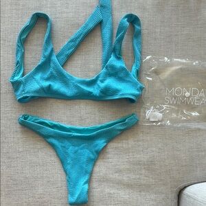 Monday Swimwear Turquoise Bikini Set